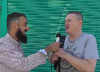 Tearful, 6 Minutes Catholic to Muslim. ‘Live’ Street Dawah